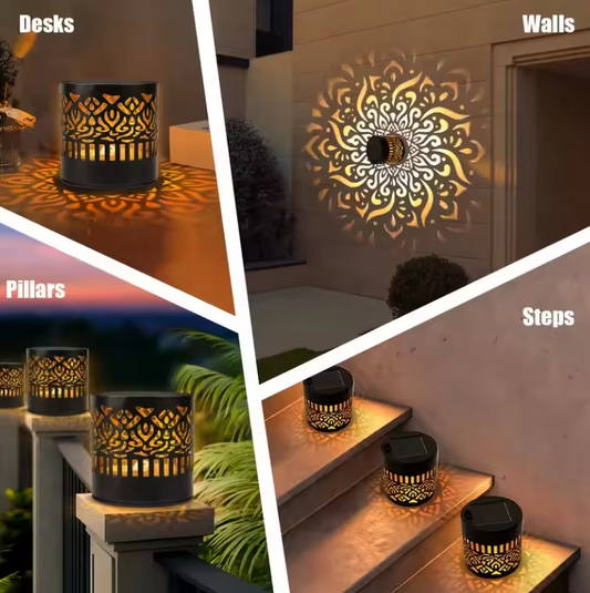 Waterproof Outdoor Solar-powered Mandala Projector Wall Lights