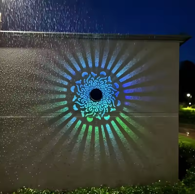 Waterproof Outdoor Solar-powered Mandala Projector Wall Lights