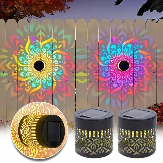 Waterproof Outdoor Solar-powered Mandala Projector Wall Lights